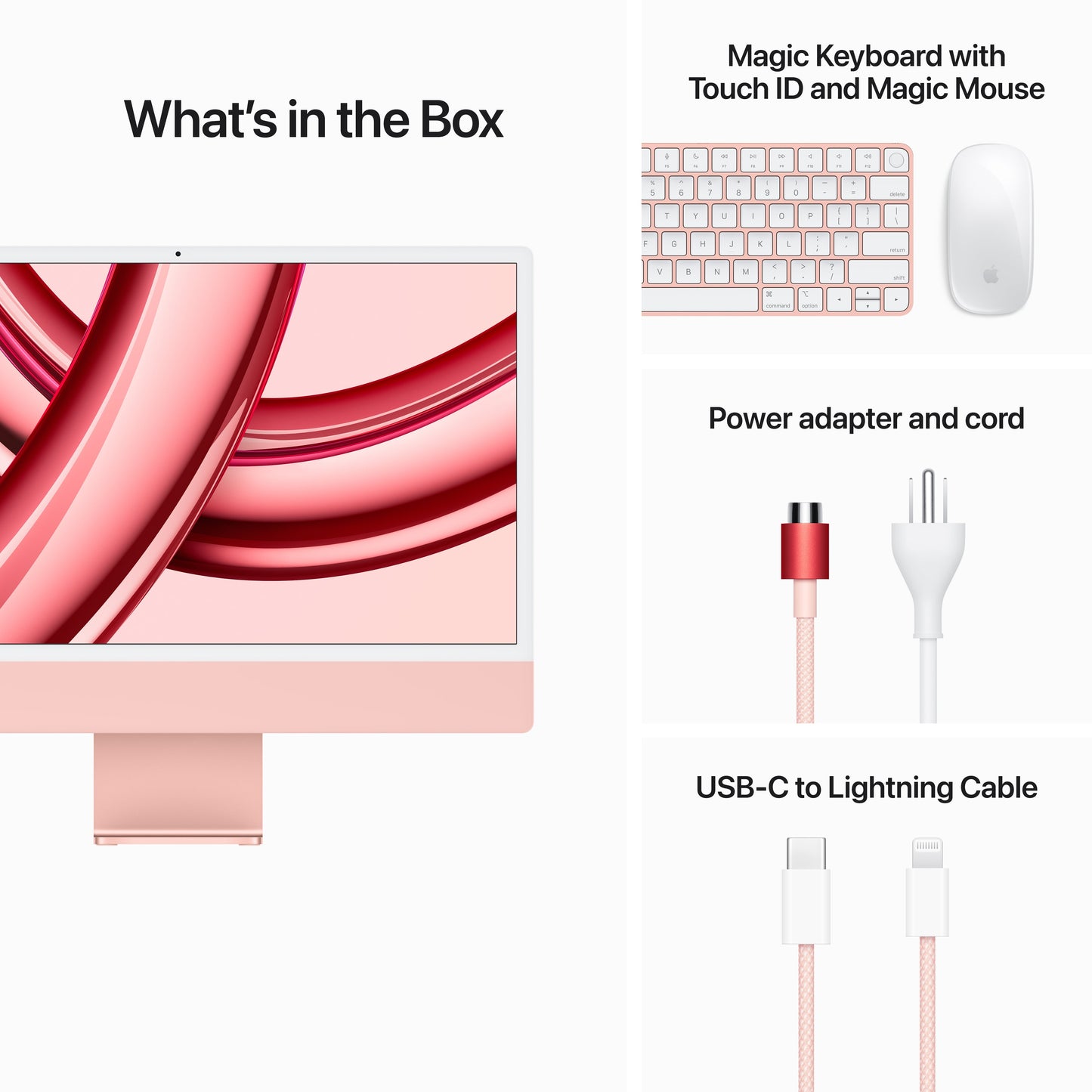 24-inch iMac - M3 (8-core CPU and 10-core GPU) - Pink