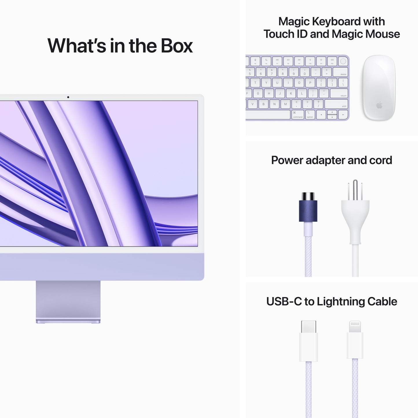 24-inch iMac - M3 (8-core CPU and 10-core GPU) - Purple