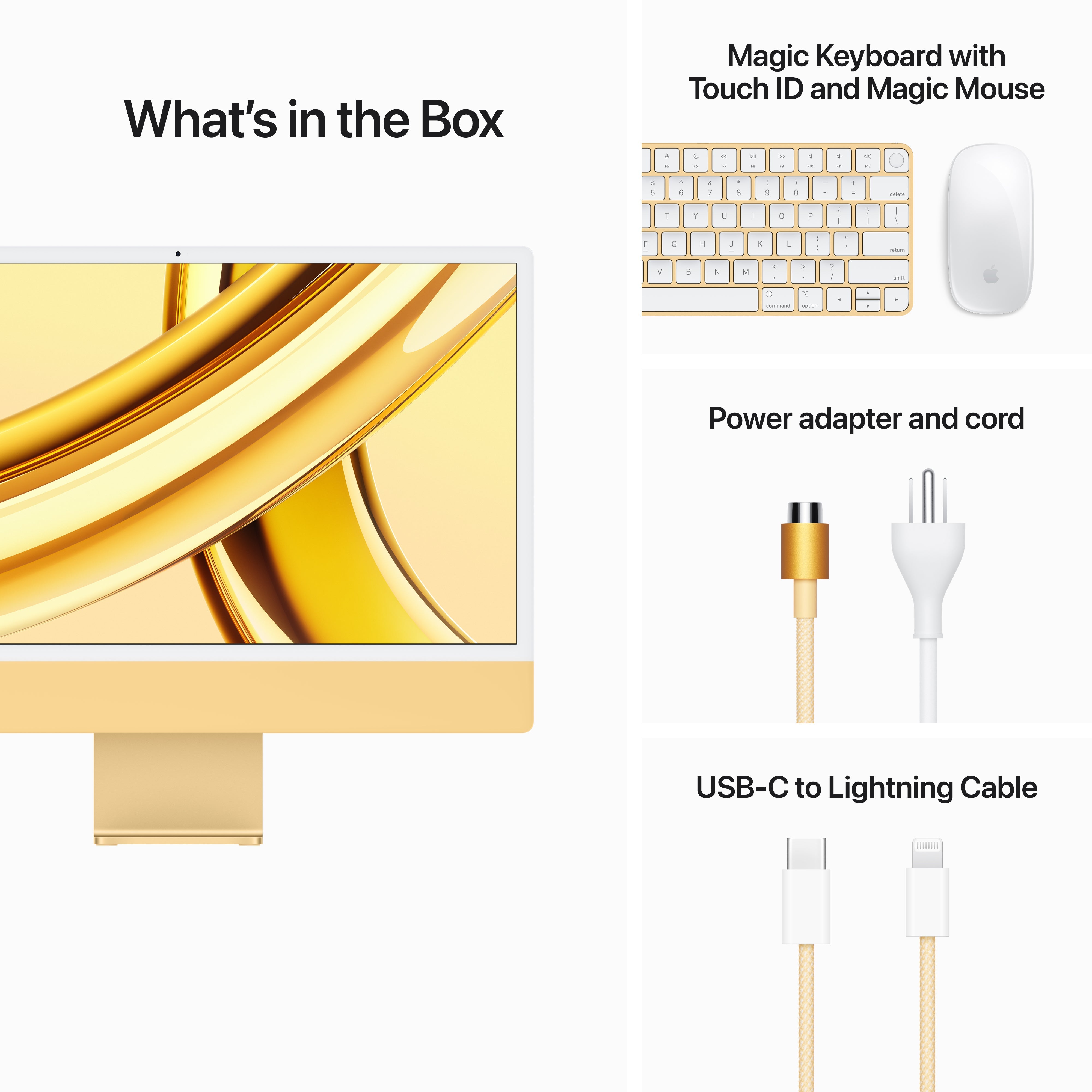 24-inch iMac - M3 (8-core CPU and 10-core GPU) - Yellow – Small 
