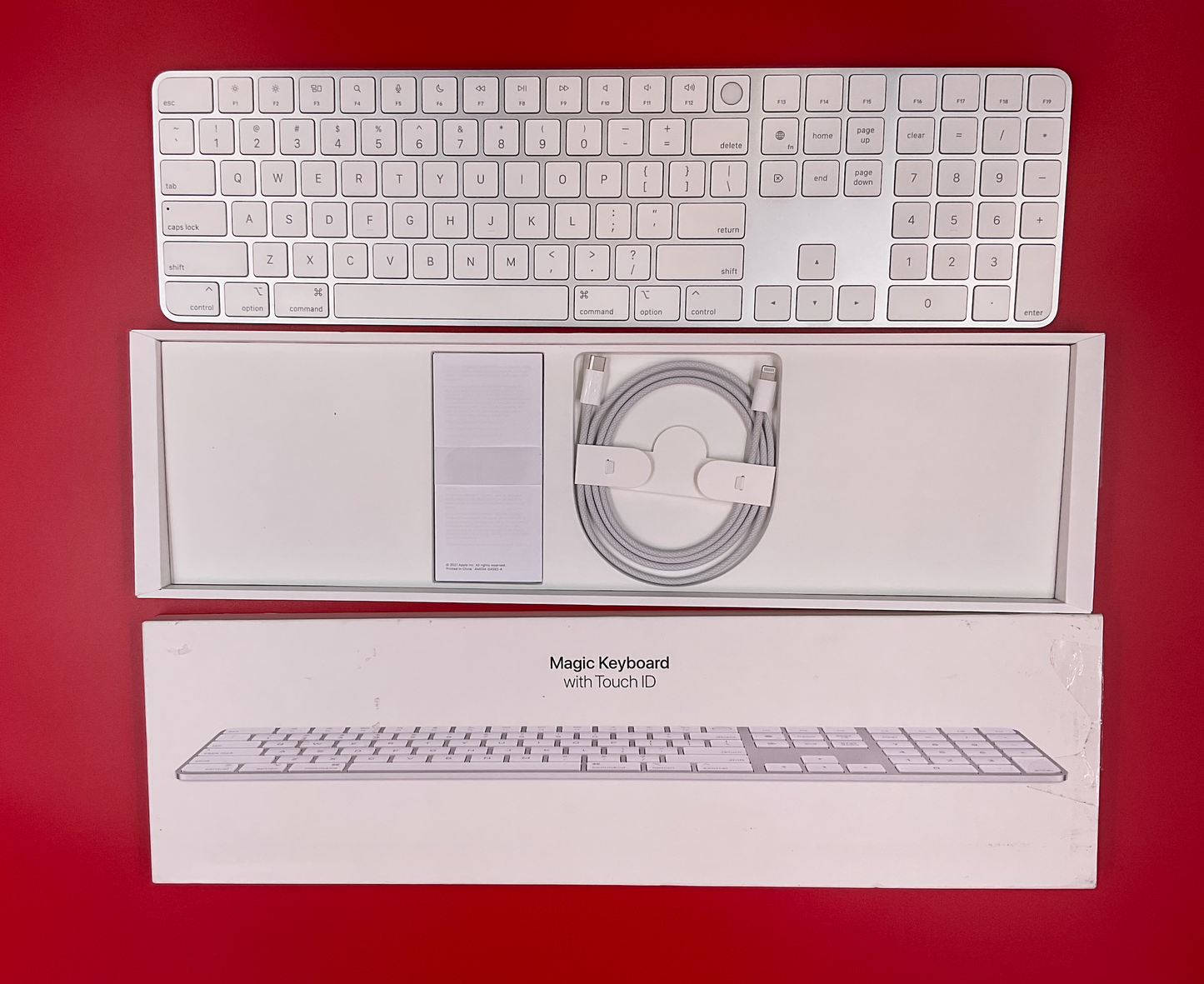 ♥ New, Open Box - Apple Magic Keyboard with Touch ID and Numeric Keypad MK2C3LL/A