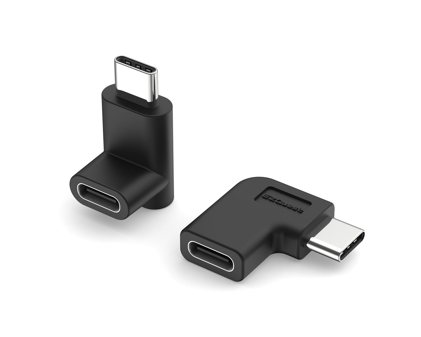 EZQuest USB-C to USB-C Female 90 Degree Mini Adapter - 2 pack