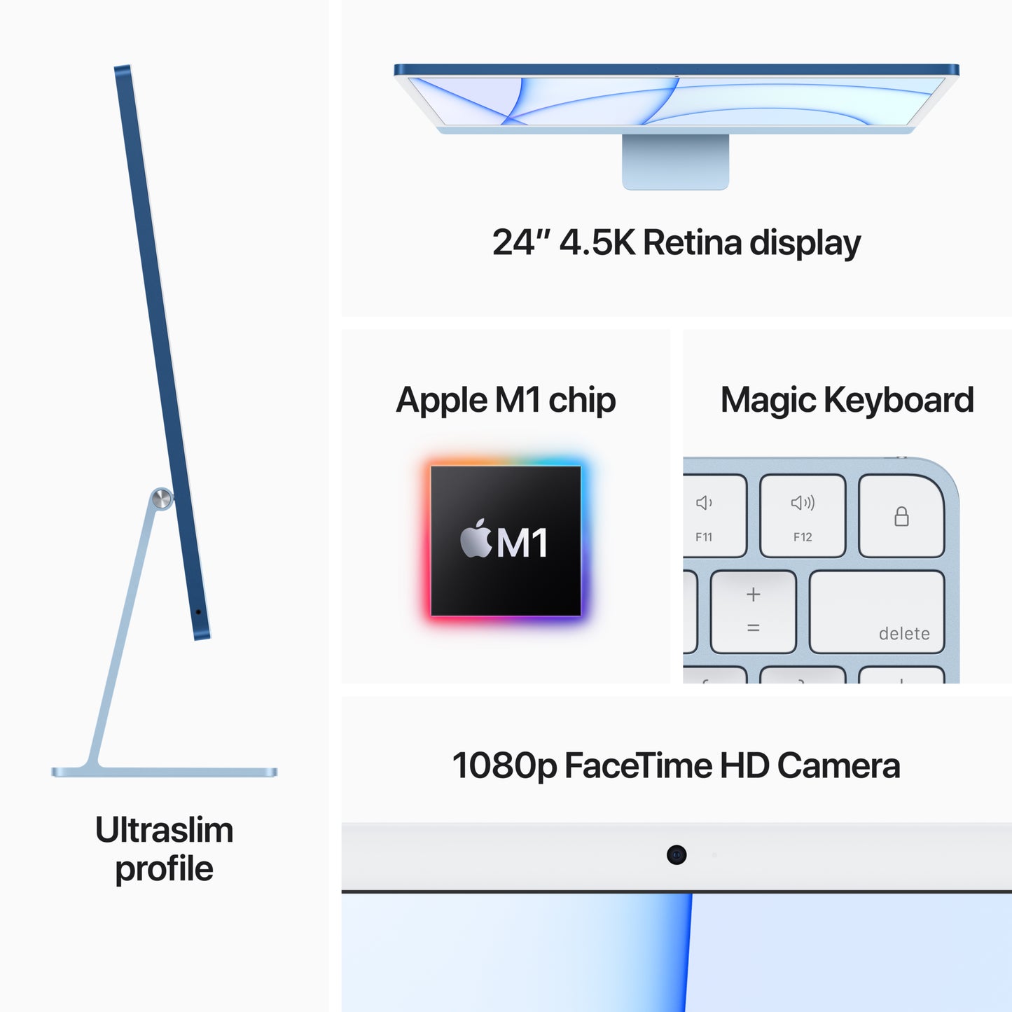 iMac 24in - Apple M1 8-Core CPU/7-Core GPU - Blue