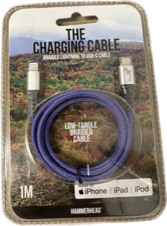 Hammerhead Fast Charge USB-C to Lightning 1 Meter Braided Cable - Purple