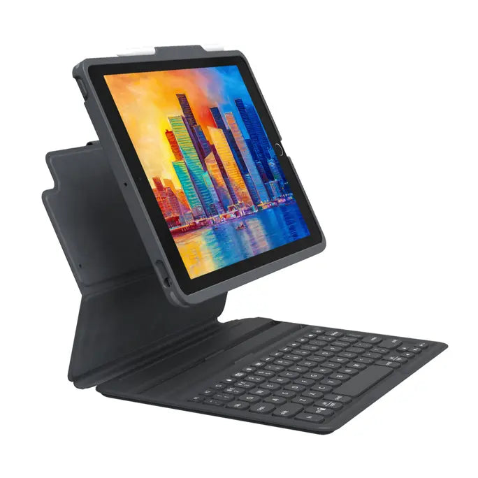 Zagg Pro Keys Keyboard/Cover Case for 10.2in (7th/8th/9th Gen) Apple iPad Tablet - Black
